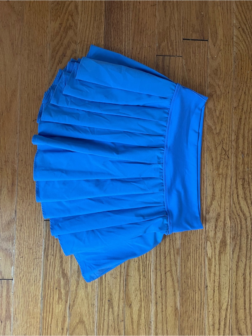 aerie Electric Blue Pleated Skater Skirt